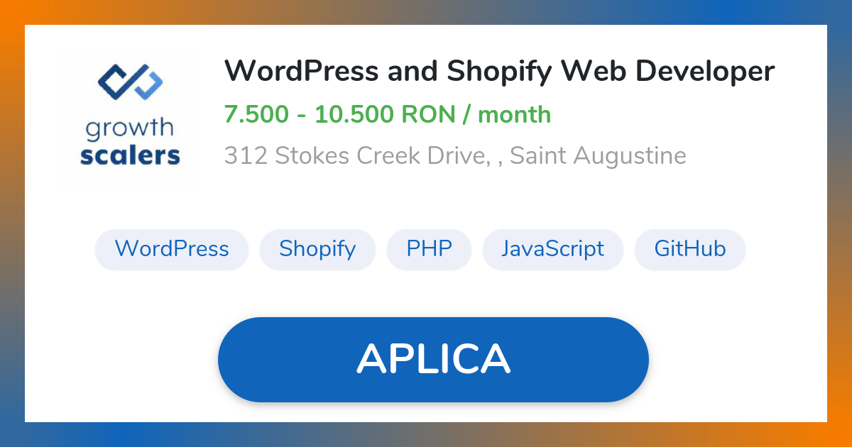 Remote WordPress and Shopify Web Developer | Growth Scalers