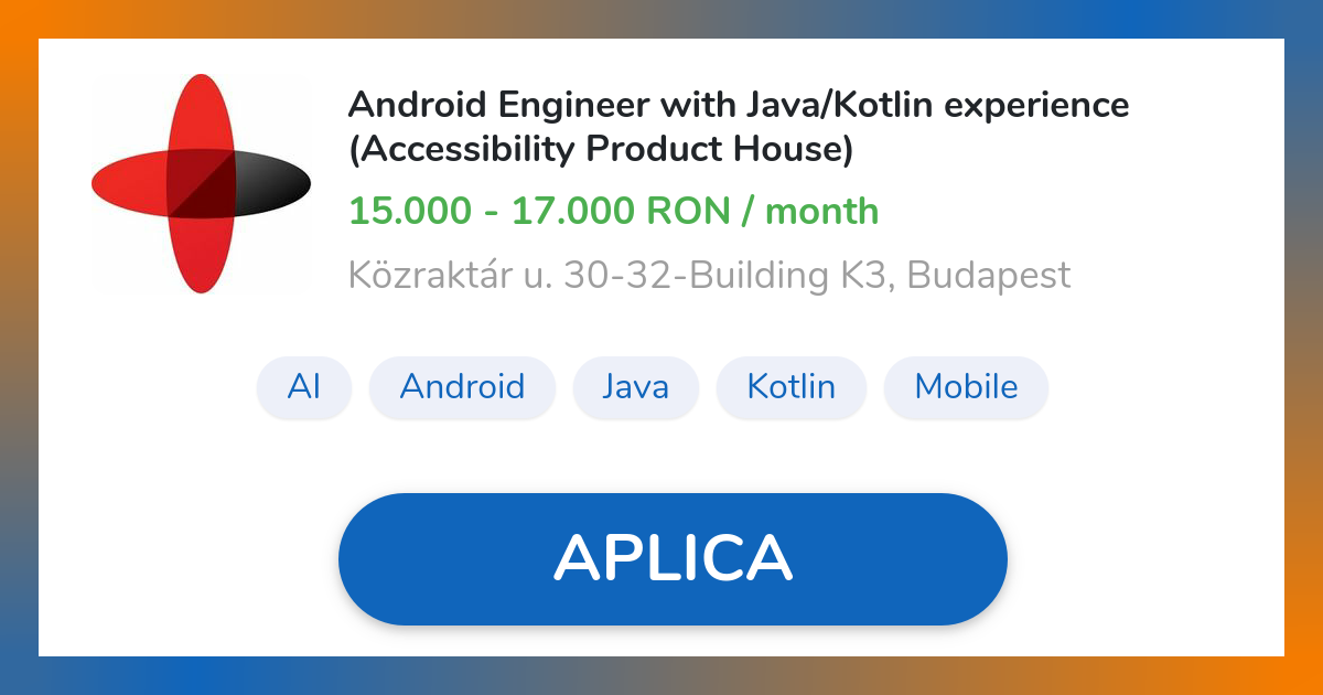 Remote Android Engineer with Java/Kotlin experience (Accessibility ...